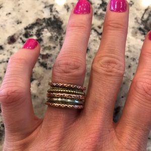 Bronze Brass Silver Spinner Ring